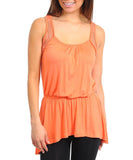 Hi Lo Empire Waist Top in Orange