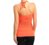 Lace Halter Top in Orange