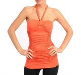 Lace Halter Top in Orange