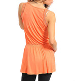 Hi Lo Empire Waist Top in Orange