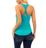 Lace Strap Basic Tank Top in Teal